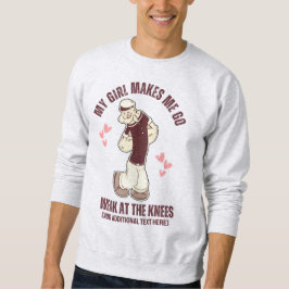 Fun Valentinstag POPEYE schwach an den Knie Sweatshirt