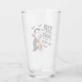 Fun Vampire-Themed Halloween-Design Glas (Rückseite)