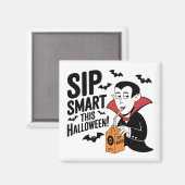 Fun Vampire-Themed Halloween-Design Magnet (Vorderseite/Rückseite)