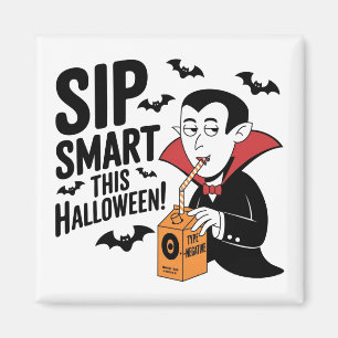 Fun Vampire-Themed Halloween-Design Magnet