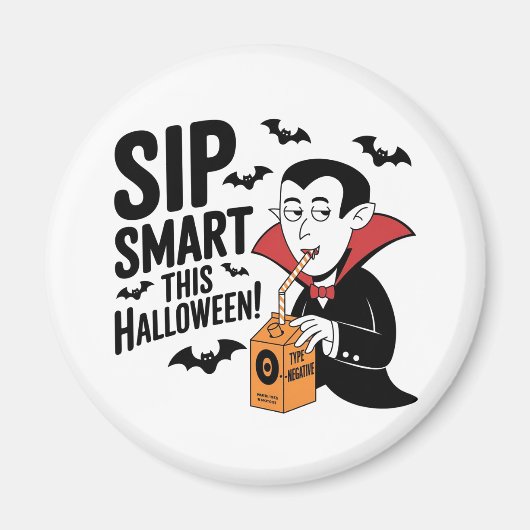 Fun Vampire-Themed Halloween-Design Magnet (Vorne)