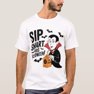 Fun Vampire-Themed Halloween-Design T-Shirt