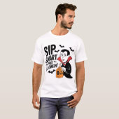 Fun Vampire-Themed Halloween-Design T-Shirt (Vorne ganz)