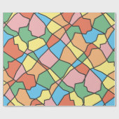 Fun Varicolored Classic Random Shapes Geschenkpapier (Flach)