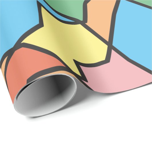 Fun Varicolored Classic Random Shapes Geschenkpapier (Rolleneckpunkt)