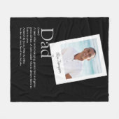 Fun Vater Daddy Pater Definition Foto Fleecedecke (Vorderseite (Horizontal))