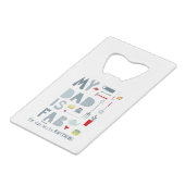 Fun Vater Geldbeutel Flaschenöffner (Vorderseite Schrägansicht)