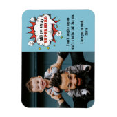 Fun Vater Superhero Cartoon Sprechblase Magnet (Vertikal)