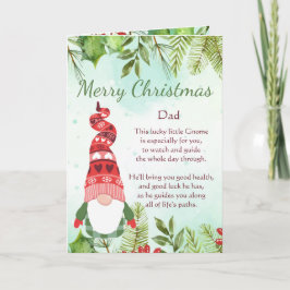 Fun Vater Weihnachten Glück Gnome Blank Card Karte