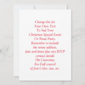 Fun Vater Weihnachten peronalisiert Einladung (Rückseite)