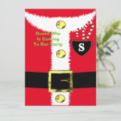 Fun Vater Weihnachten peronalisiert Einladung (Stehend Vorderseite)