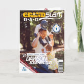 Fun Vatertag Baseball Lover Foto Magazine Karte (Vorderseite)
