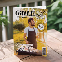 Fun Vatertag Grill Vater Foto Magazine Cover