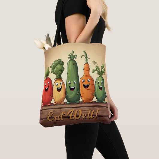 Fun Vegetables Wiederverwendbares Lebensmittelgesc Tasche (Von Nahem)