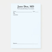 Fun verschreibung 4" x 6" Post Es notiert Blue Post-it Klebezettel (Vorderseite)