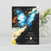 Fun Verzauberung Butterfly Geburtstag Einladung (Stehend Vorderseite)