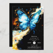 Fun Verzauberung Butterfly Geburtstag Einladung (Vorne/Hinten)