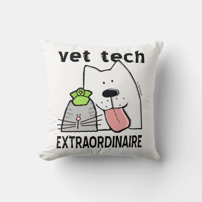 Fun Vet Tech Extraordinator Kissen (Vorderseite)