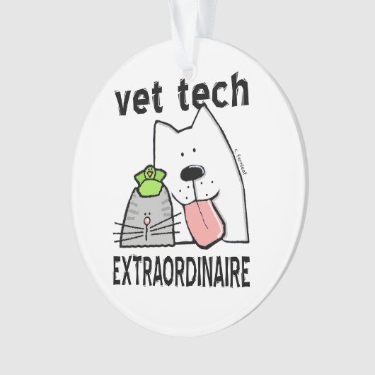 Fun Vet Tech Extraordinator Ornament (Vorderseite)