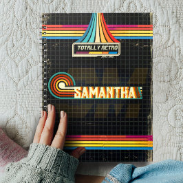 Fun VHS Vintages monogrammiertes Spiral Foto Noteb Notizblock