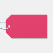 Fun Vibranet Fuchsia Floral Geschenkanhänger (Rückseite Horizontal)