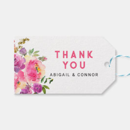 Fun Vibranet Fuchsia Floral Geschenkanhänger