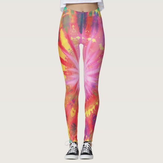 Fun Vibranful Krawatte-Dye #1 Leggings (Vorderseite)