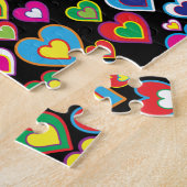 Fun Vibranning Rainbow of Hearts Pattern Liebe Puzzle (Seite)
