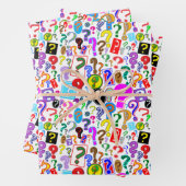 Fun Vibranns Muster der Fragezeichen Geschenkpapier Set (Beispiel)