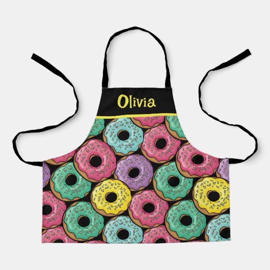 Fun Vibrant Glazed Donuts Schürze (Vorderseite)