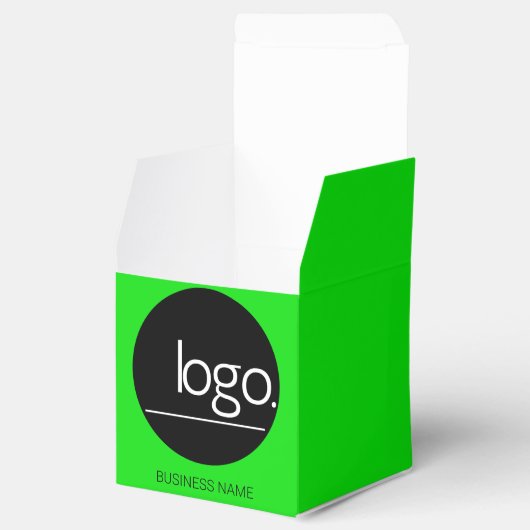 FUN VIBRANT GREEN EIGENE MARKENLOGO-KUSTOM-VERPACK GESCHENKSCHACHTEL (Geöffnet)