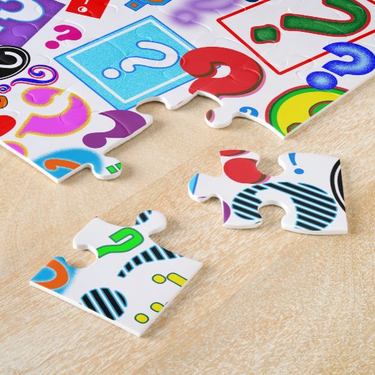 Fun Vibrant Muster der Fragezeichen Puzzle (Seite)