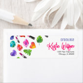 Fun Vibrant Watercolor Lipsticks Graduierungsparty (Insitu)