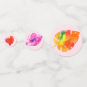 Fun Vibrant Watercolor Lipsticks Graduierungsparty Konfetti (Rückseiten)