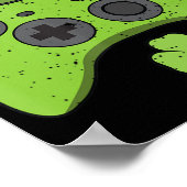 Fun Video Game Console St Patricks Day Kids Gamers Poster (Ecke)