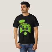 Fun Video Game Console St Patricks Day Kids Gamers T-Shirt (Vorne ganz)