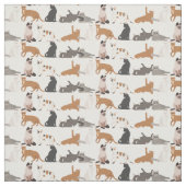 Fun Viele Katzen Tiermuster Stoff (Muster)