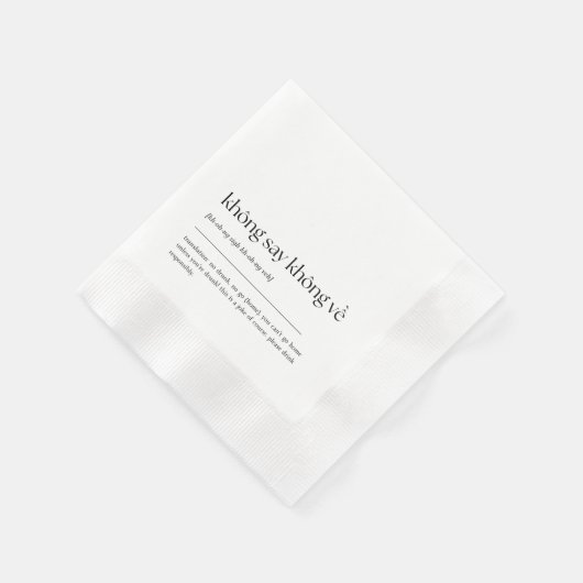 Fun Vietnamese Drinking Phrase Cocktail Napkin 01 Serviette (Ecke)