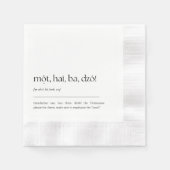 Fun Vietnamese Drinking Phrase Cocktail Napkin 02 Serviette (Vorderseite)