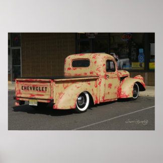 FUN VINTAG CHEVY TRUCK POSTER