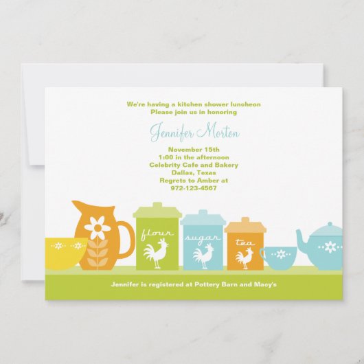 Fun Vintag Kitchen Einladungen (Vorderseite)