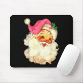 Fun Vintag Pink Santa Claus Pink Weihnachtsdesign Mousepad (Mit Mouse)
