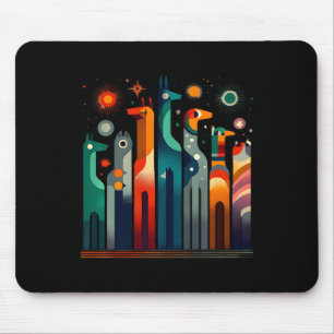 Fun Vintag Retro Mitte des Jahrhunderts Long Neck Mousepad