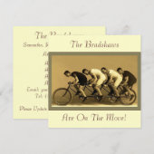 Fun Vintage Adressänderung Einladung (Vorne/Hinten)