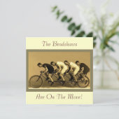 Fun Vintage Adressänderung Einladung (Stehend Vorderseite)