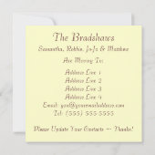 Fun Vintage Adressänderung Einladung (Rückseite)