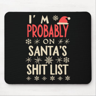 Fun Vintage Weihnachten bin ich wahrscheinlich auf Mousepad