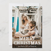 Fun Vintager Schriftart Foto Moderne Weihnachten (Vorderseite)