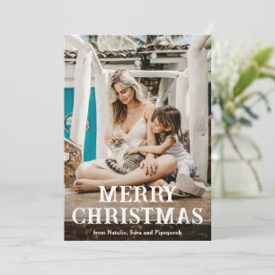Fun Vintager Schriftart Foto Moderne Weihnachten