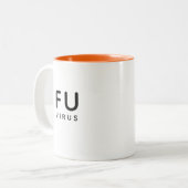 Fun Virus Quarantine Moderne Trendy Typografie Zweifarbige Tasse (Vorderseite Links)